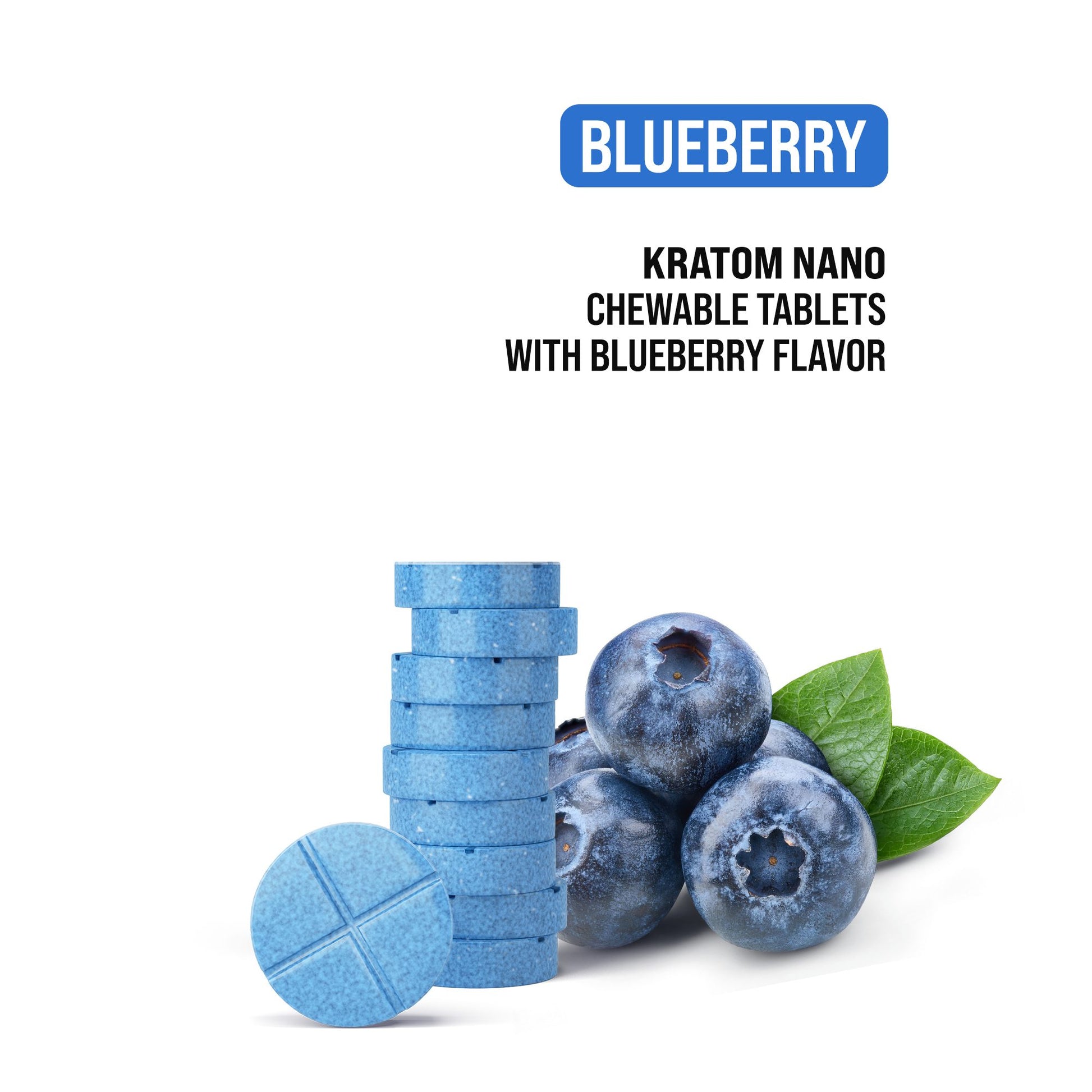 50mg Kratom Nano Tablets - Blueberry - Chill Plus