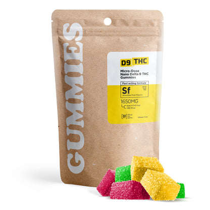 55mg D9 & CBD Isolate Gummies - D9 THC