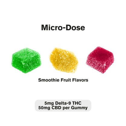 55mg D9 & CBD Isolate Gummies - D9 THC