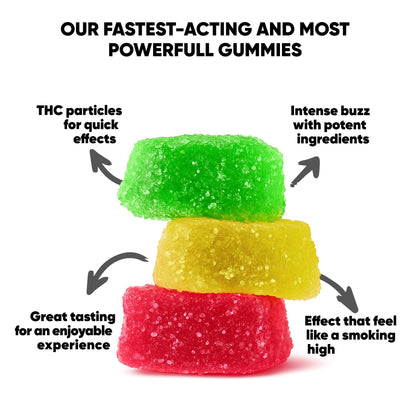 55mg D9 & CBD Isolate Gummies - D9 THC