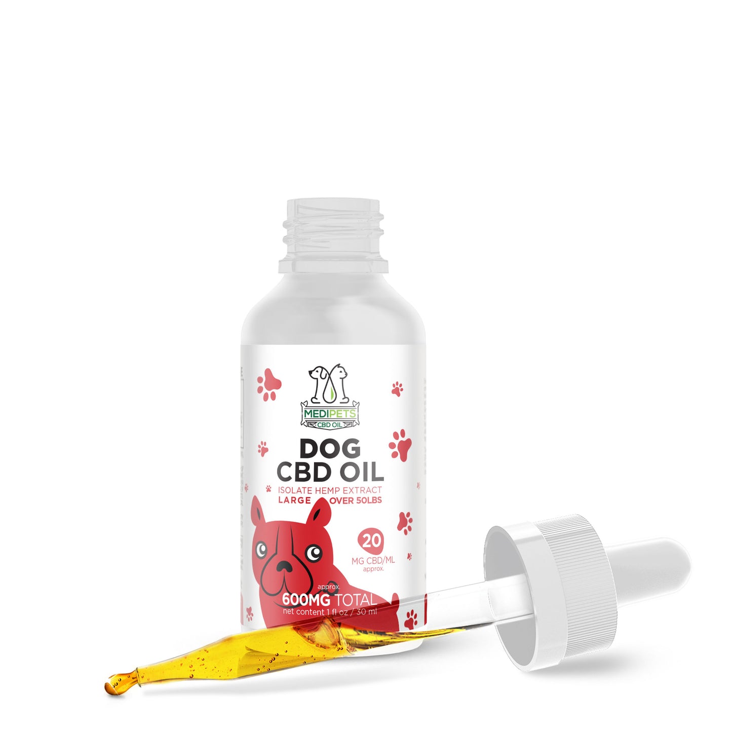 600mg CBD Pet Oils For Large Dogs - MediPets