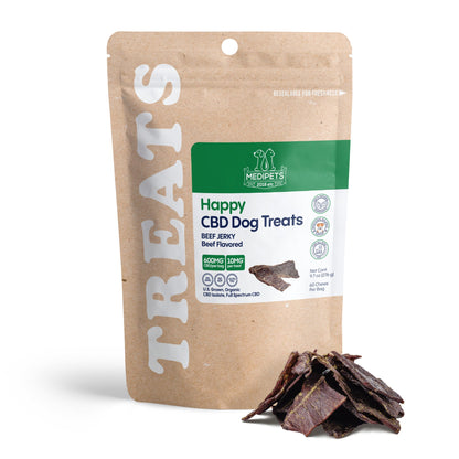 600mg CBD Pet Treats For Dogs - Beef Jerky - MediPets