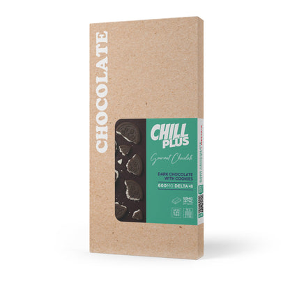 600mg Dark Chocolate & Cookies Bar – Delta 8 – Chill Plus