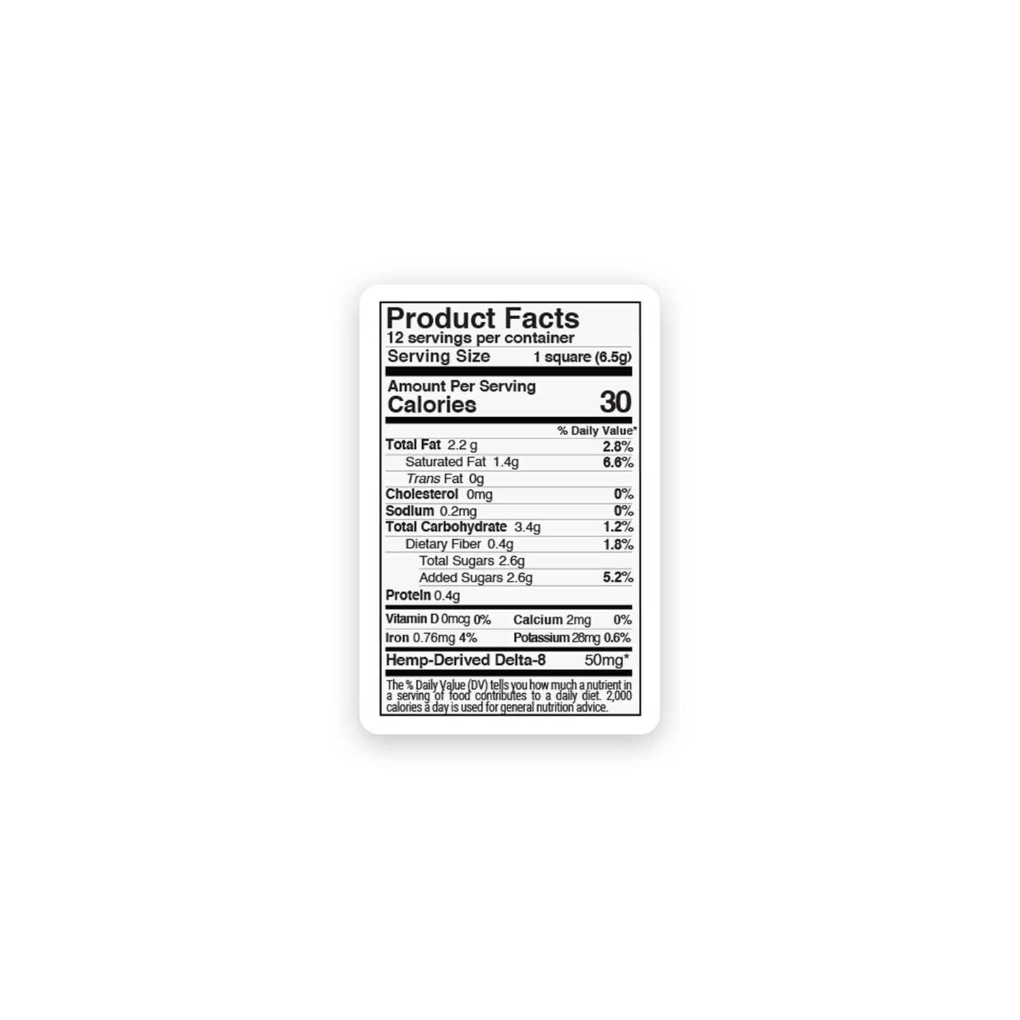 600mg Dark Chocolate & Sea Salt Bar – Delta 8 – Chill Plus