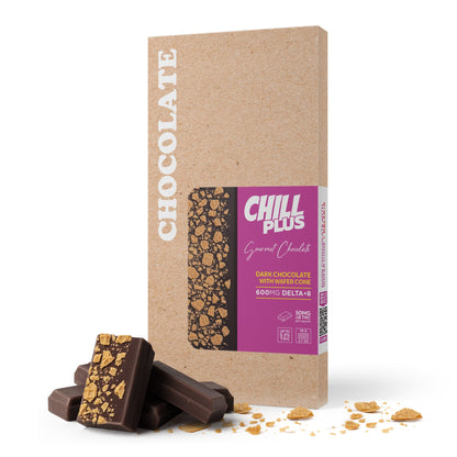 600mg Dark Chocolate & Wafer Cones Bar – Delta 8 – Chill Plus