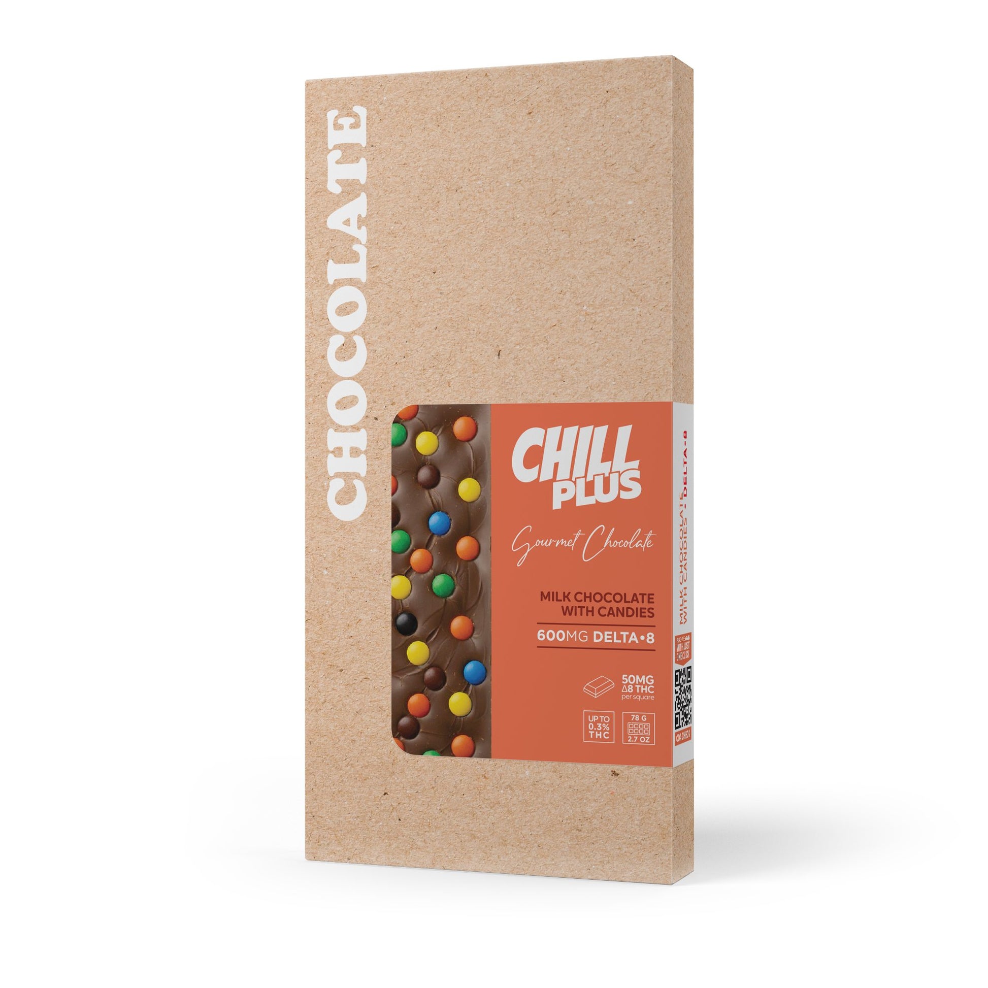 600mg Milk Chocolate & Candies Bar – Delta 8 – Chill Plus