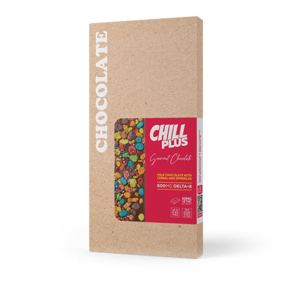 600mg Milk Chocolate with Cereal & Sprinkles Bar – Delta 8 – Chill Plus