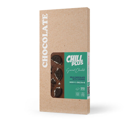 600mg Milk Chocolate & Cookies Bar – Delta 8 – Chill Plus
