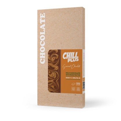 600mg Milk Chocolate & Peanut Butter Bar – Delta 8 – Chill Plus