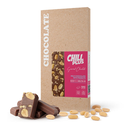 600mg Milk Chocolate & Peanuts Bar – Delta 8 – Chill Plus