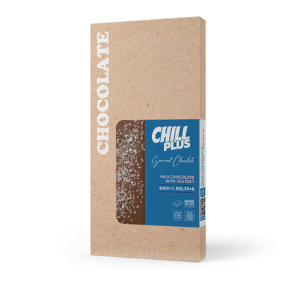 600mg Milk Chocolate & Sea Salt Bar – Delta 8 – Chill Plus