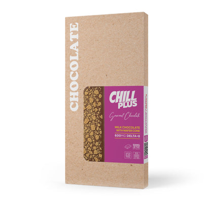 600mg Milk Chocolate & Wafer Cone Bar – Delta 8 – Chill Plus