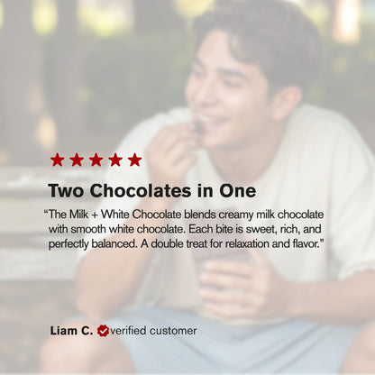 600mg Milk & White Chocolate Bar – Delta 8 – Chill Plus