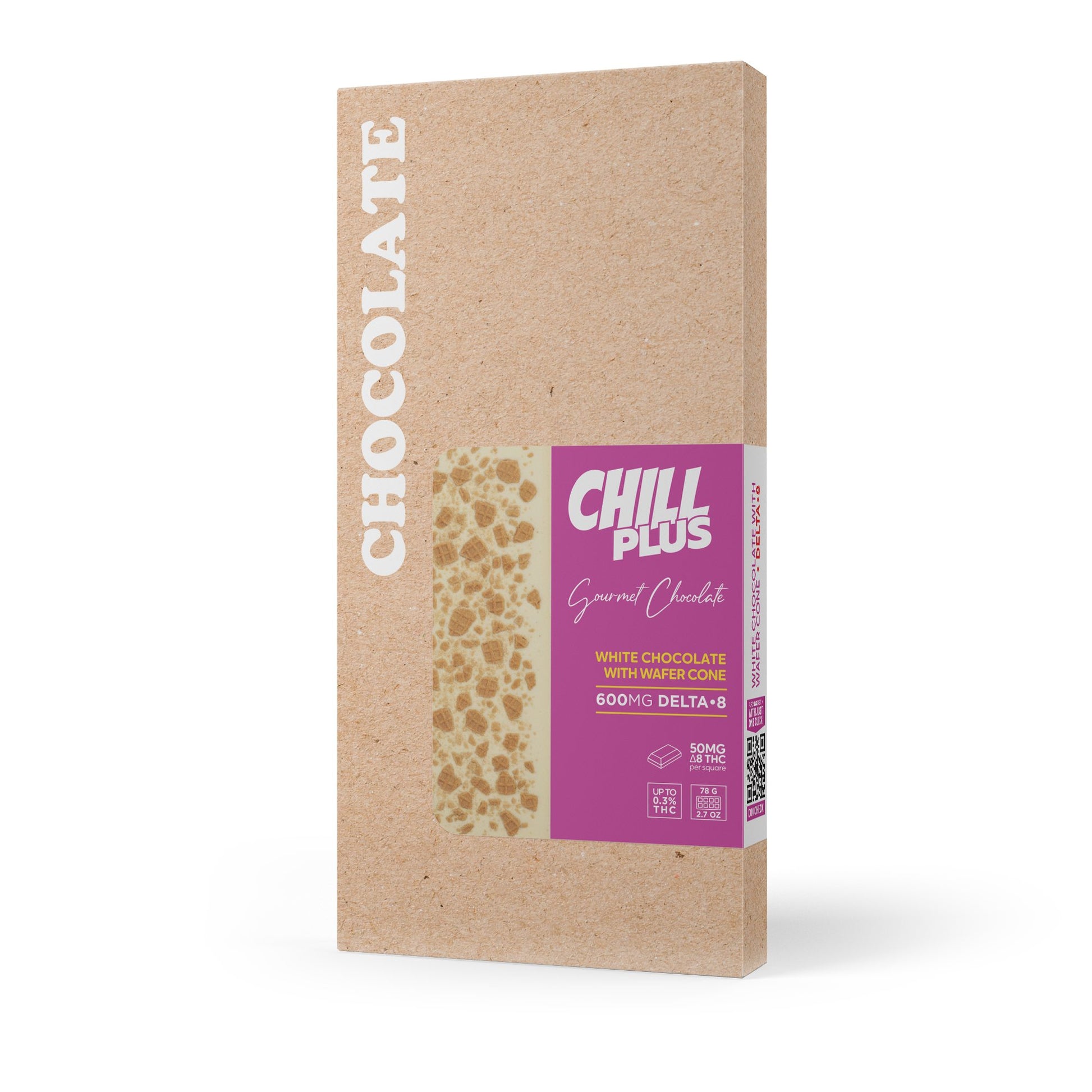 600mg White Chocolate Bar – Delta 8 – Chill Plus