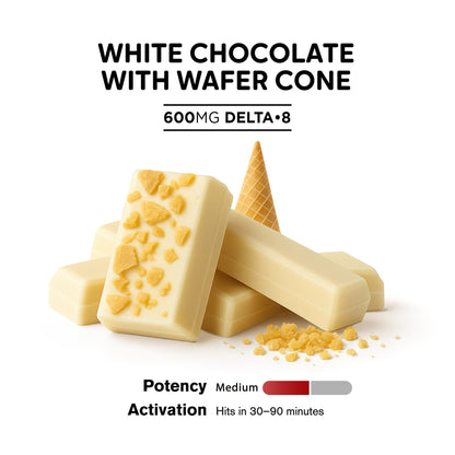 600mg White Chocolate Bar – Delta 8 – Chill Plus