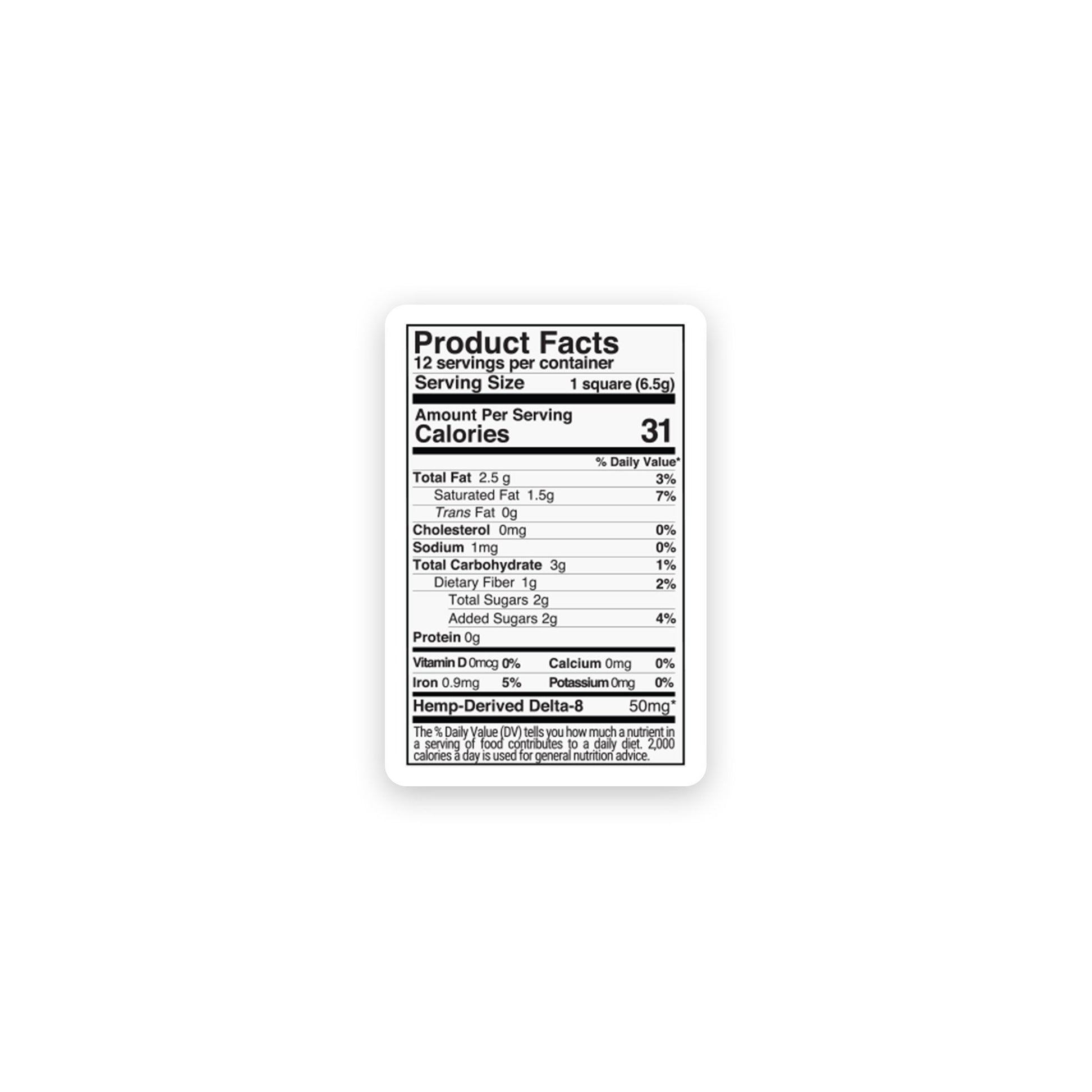600mg White Chocolate Bar – Delta 8 – Chill Plus