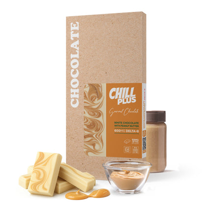 600mg White Chocolate & Peanut Butter Bar – D8 – Chill Plus