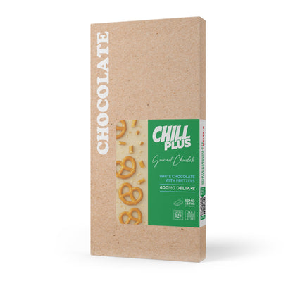 600mg White Chocolate & Pretzels Bar – Delta 8 – Chill Plus