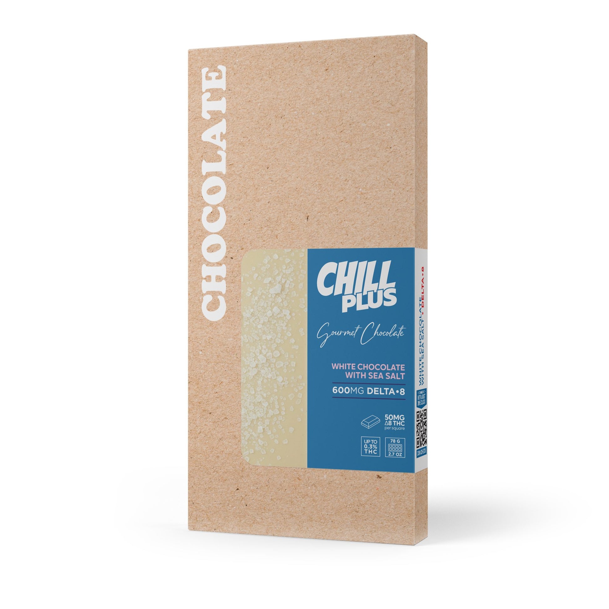 600mg White Chocolate & Sea Salt Bar – Delta 8 – Chill Plus