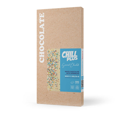 600mg White Chocolate & Sprinkles Bar – Delta 8 – Chill Plus