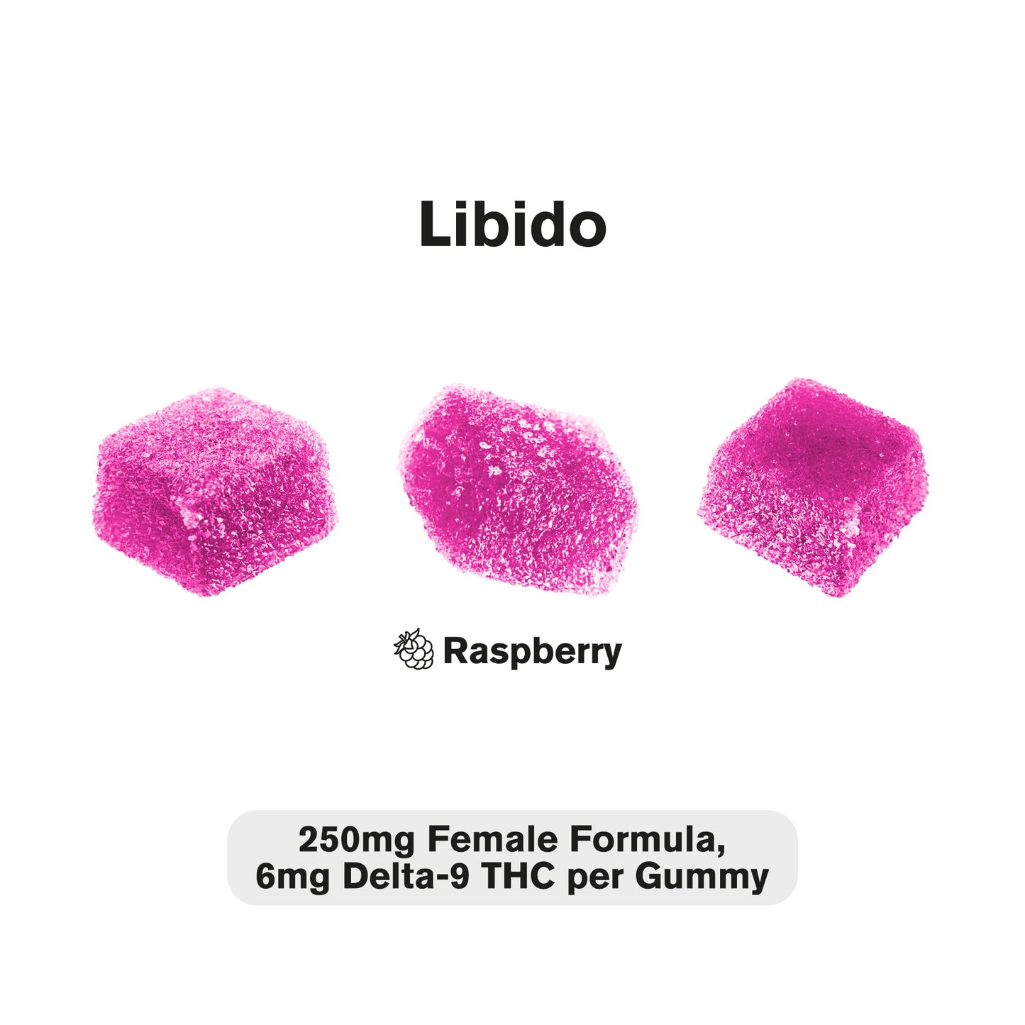 6mg Female Libido Blend Gummies - Delta 9 - Raspberry - D9 THC
