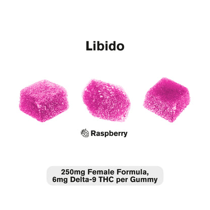 6mg Female Libido Blend Gummies - Delta 9 - Raspberry - D9 THC