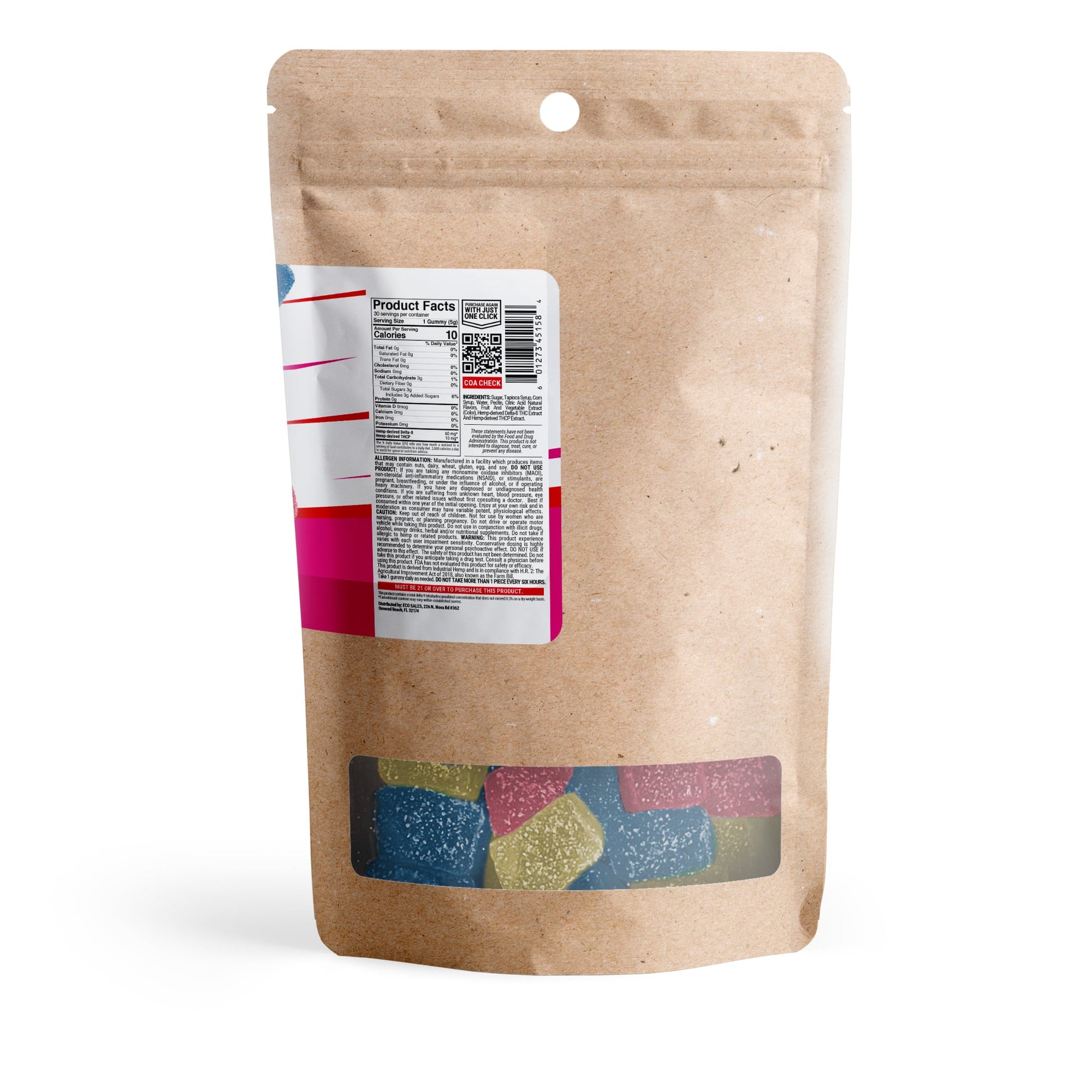 70mg D8 & THCP Gummies - Mixed Fruits - Chill Extreme