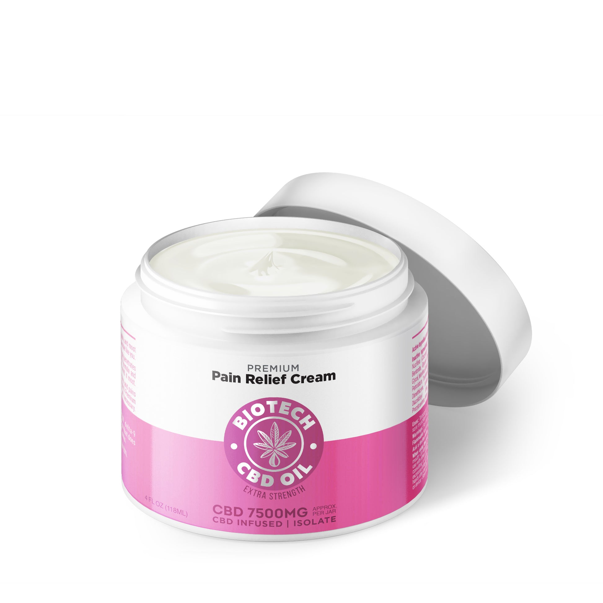 7,500mg CBD Pain Relief Cream - 4oz - Biotech CBD