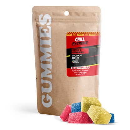 75mg Delta 8 Gummies - Tropical Mix - Chill Extreme