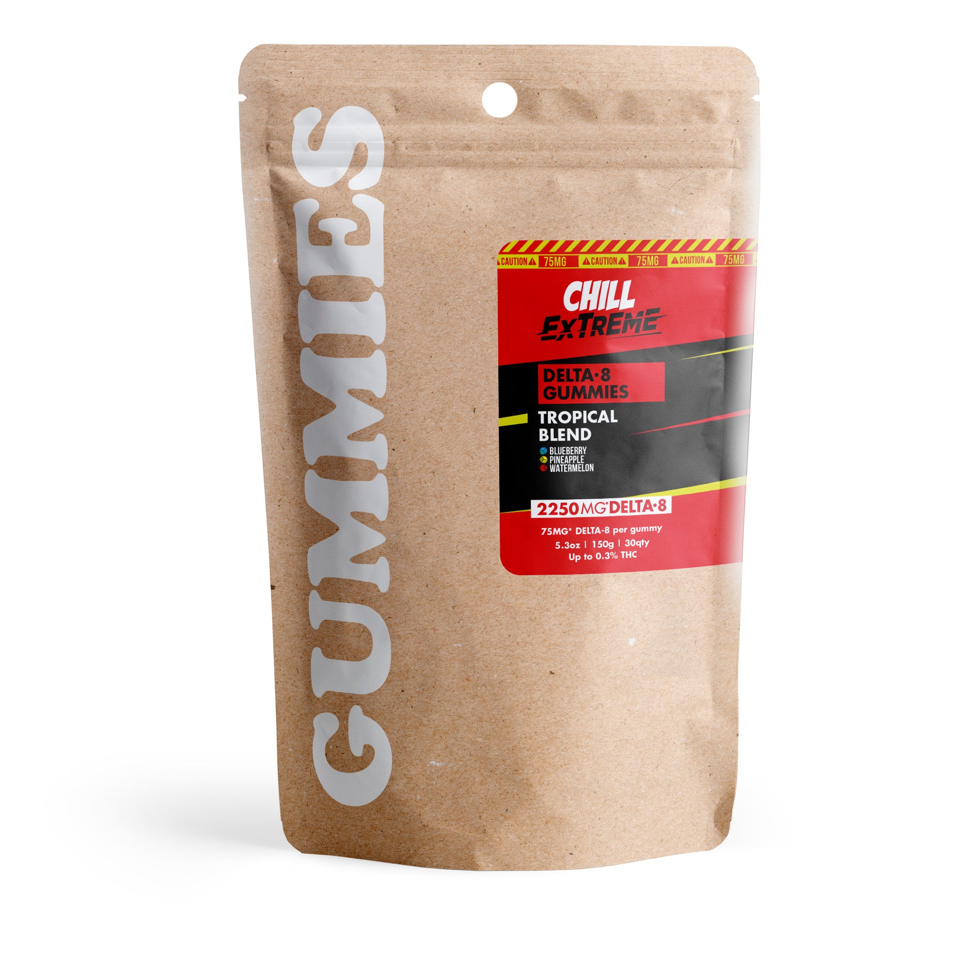 75mg Delta 8 Gummies - Tropical Mix - Chill Extreme