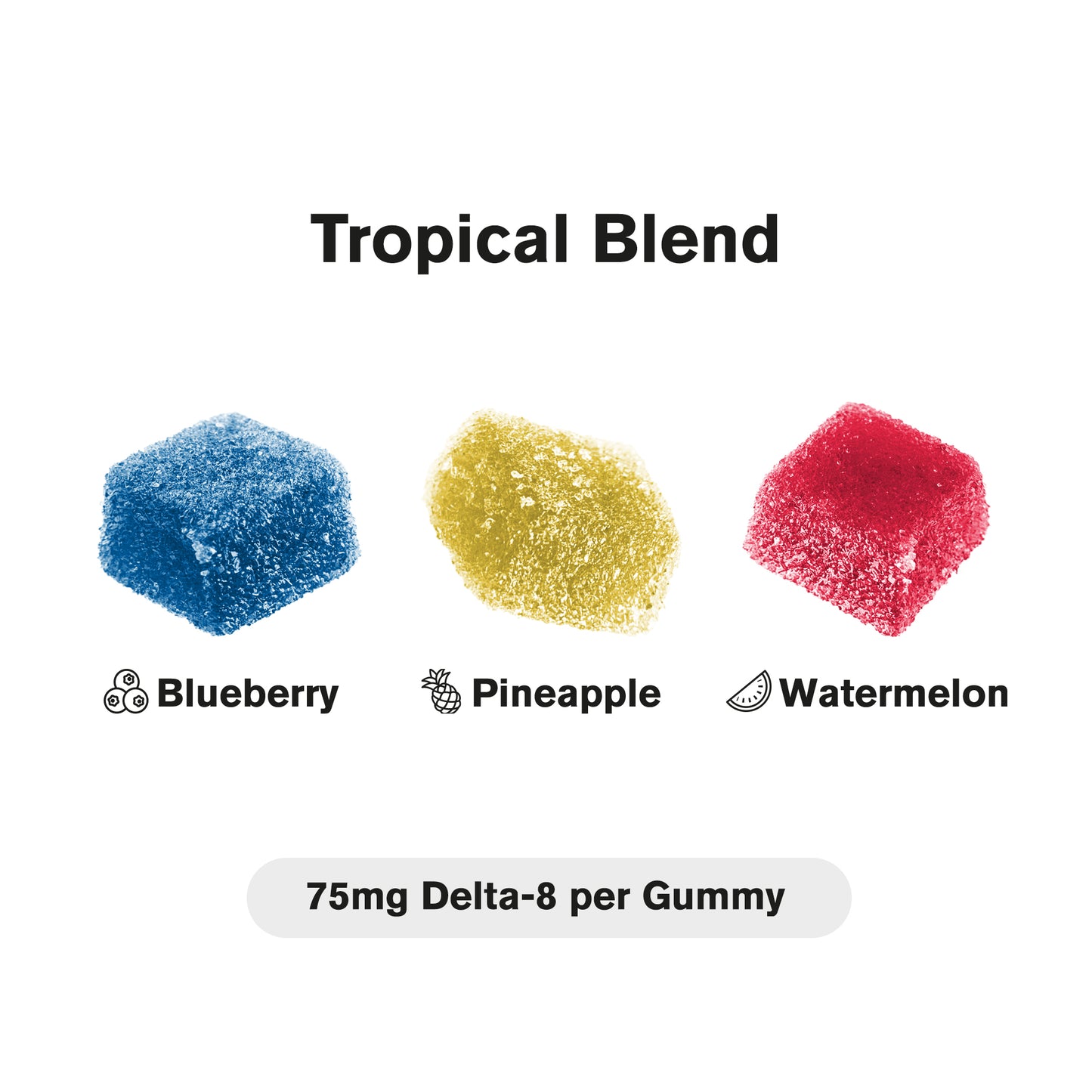 75mg Delta 8 Gummies - Tropical Mix - Chill Extreme