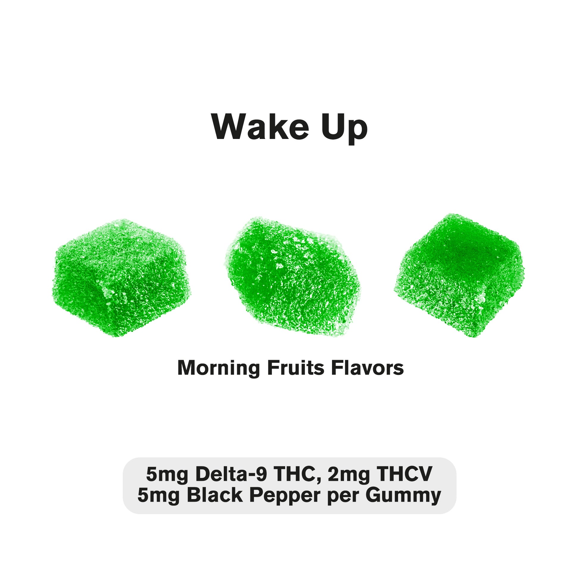 7mg Wake Up Nano Gummies - D9 & THCV Nano - Morning Fruits - D9 THC
