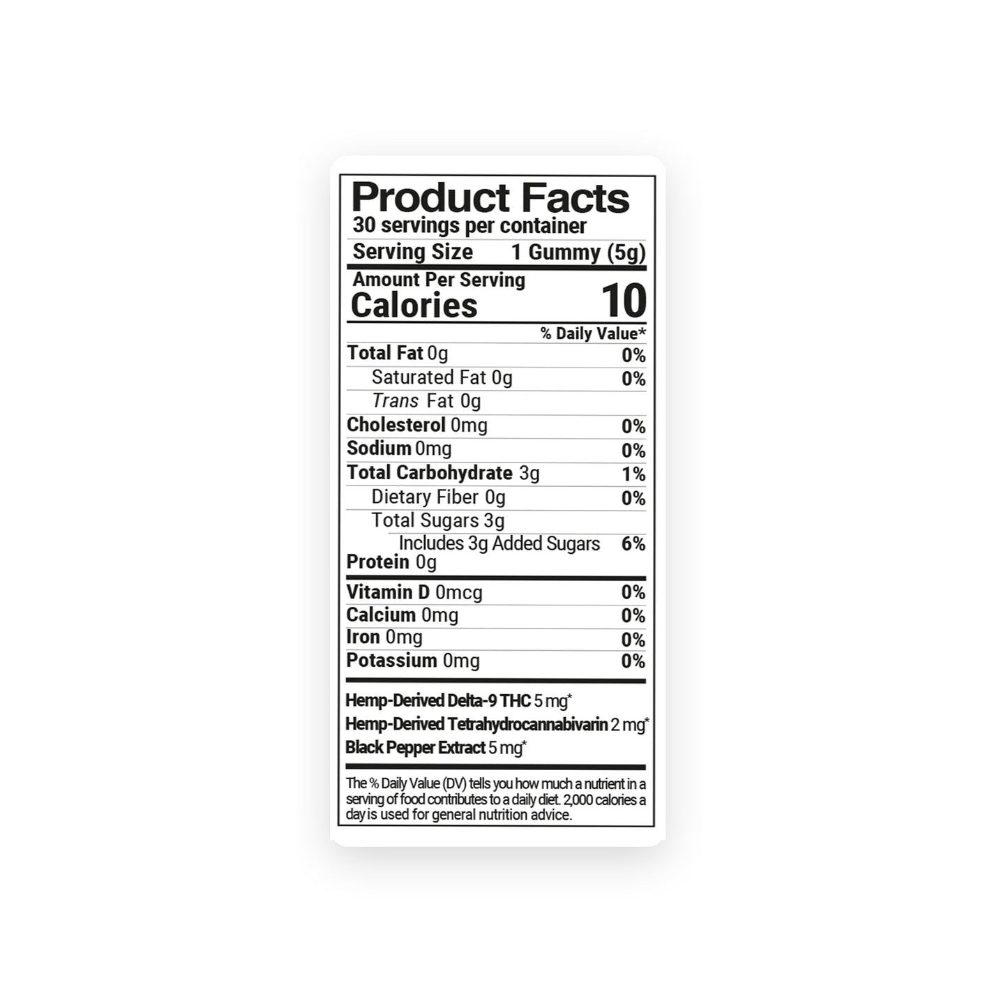 7mg Wake Up Nano Gummies - D9 & THCV Nano - Morning Fruits - D9 THC