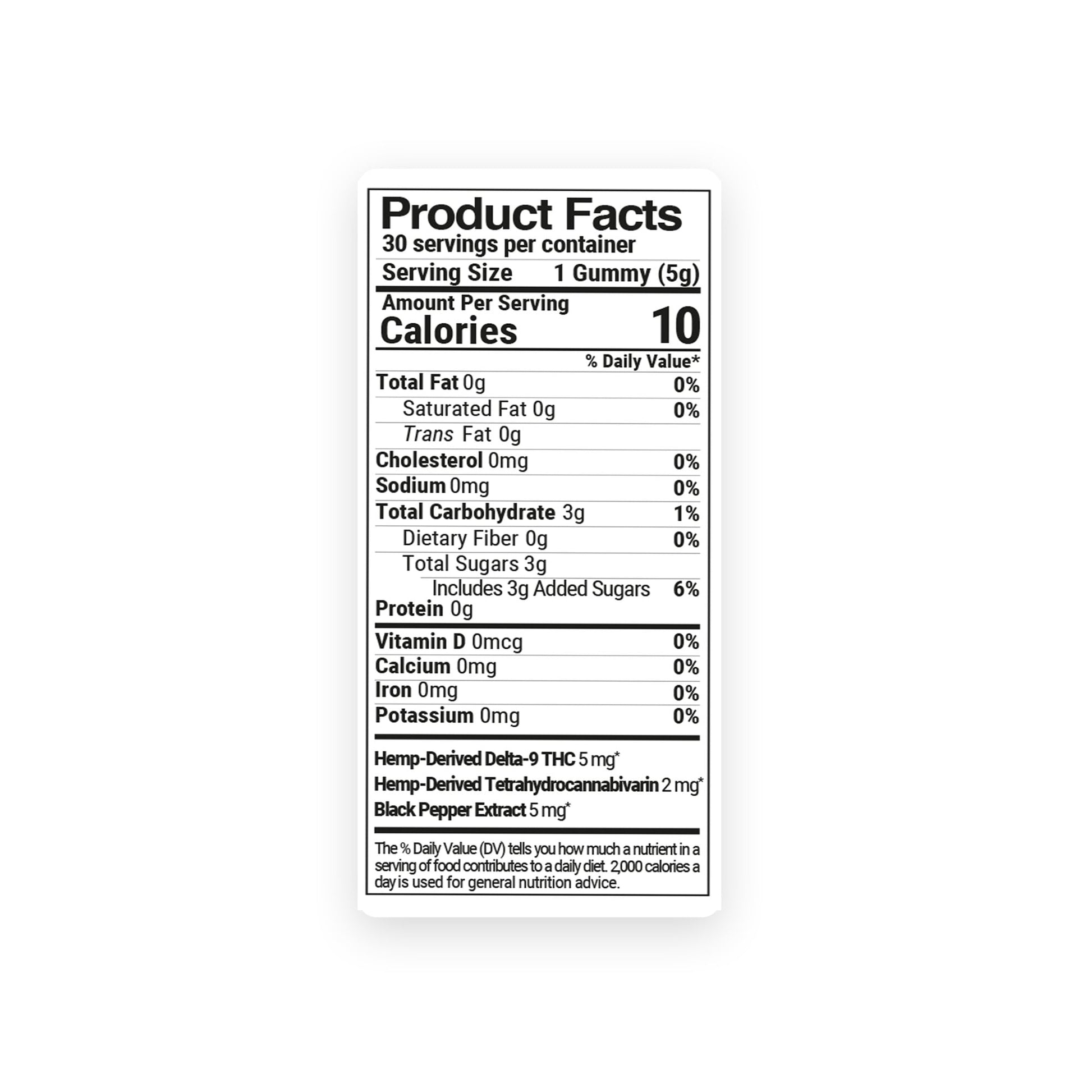 7mg Wake Up Nano Gummies - D9 & THCV Nano - Morning Fruits - D9 THC