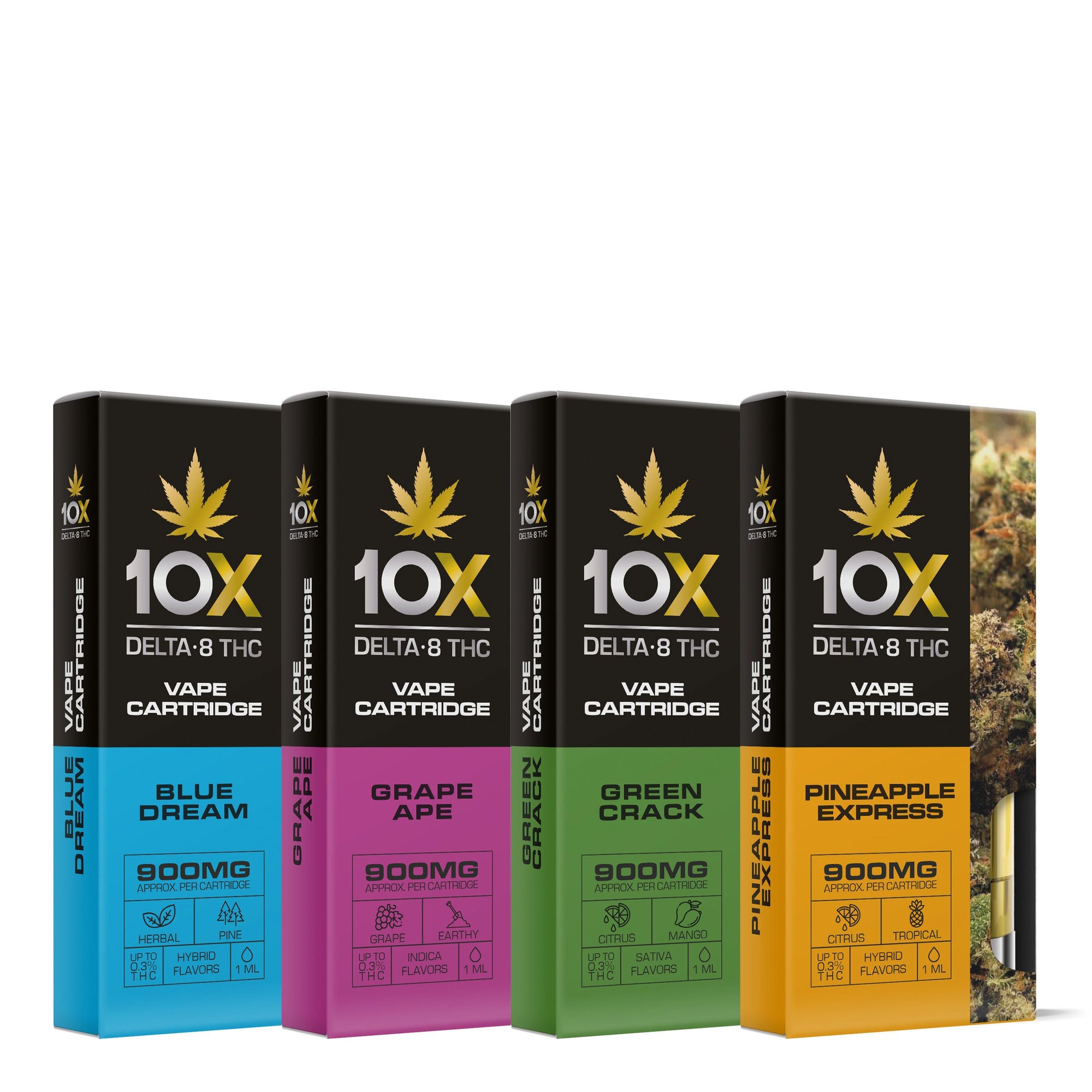 900mg D8 Vape Carts Bundle - 10X