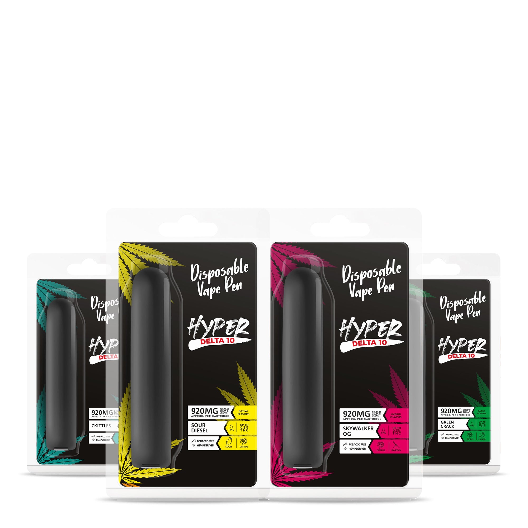 920mg D10, D8 Vape Pens Bundle - Hyper