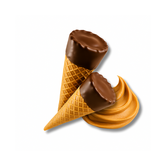 100mg Peanut Butter + Milk Chocolate Waffle Cones - D8, THCP - Chill Plus