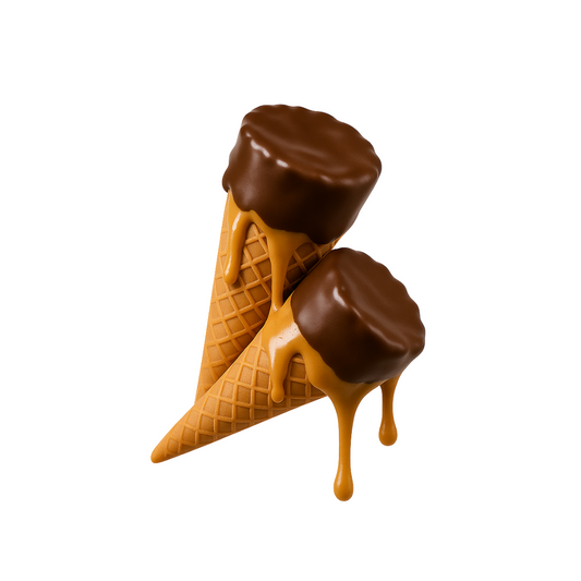 100mg Peanut Butter + Milk Chocolate Waffle Cones - D8, THCP - Chill Plus