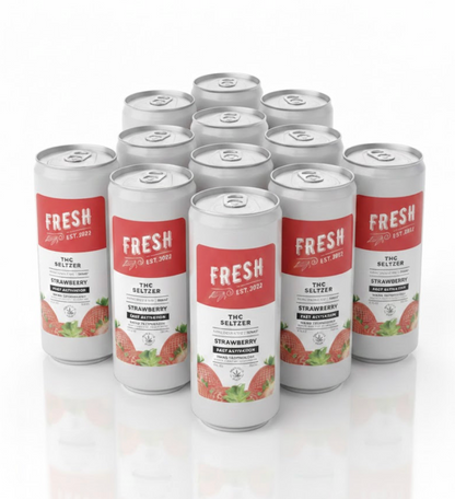D9 Nano Strawberry THC Seltzer - 100mg - Fresh