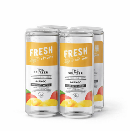 100mg Nano Mango THCa Seltzer - D9 Nano- Fresh
