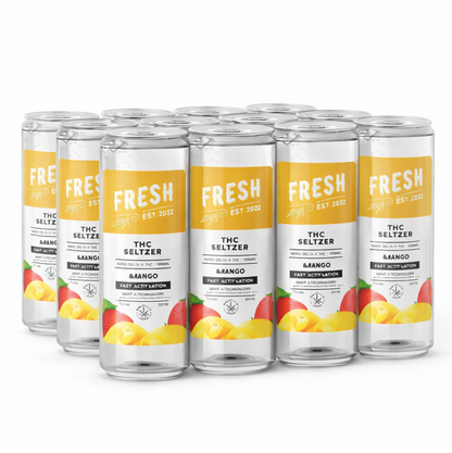 100mg Nano Mango THCa Seltzer - D9 Nano- Fresh