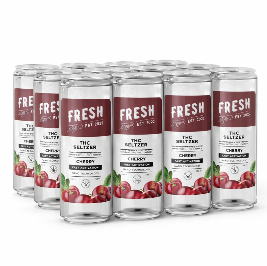 D9 Nano Cherry THC Seltzer - 100mg - Fresh