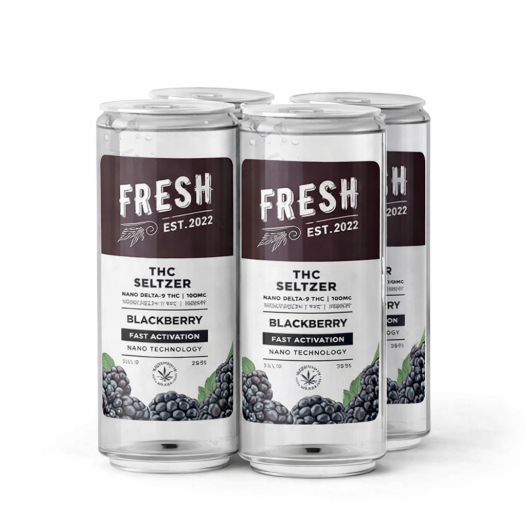 D9 Nano Black Raz THC Seltzer - 100mg - Fresh