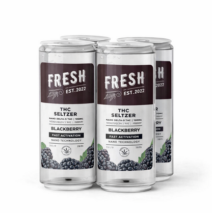 D9 Nano Black Raz THC Seltzer - 100mg - Fresh