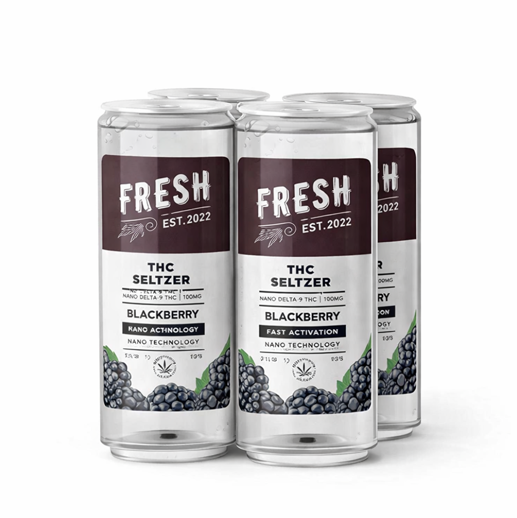 D9 Nano Blackberry THC Seltzer - 100mg - Fresh