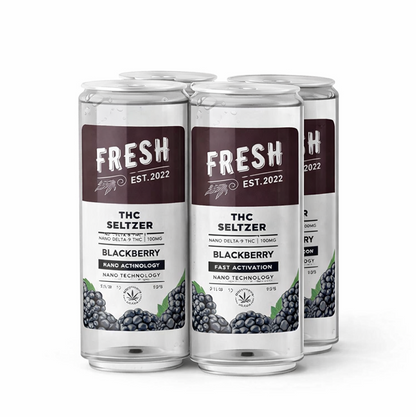D9 Nano Blackberry THC Seltzer - 100mg - Fresh