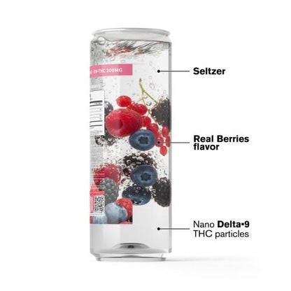 200mg Berries THCa Seltzer - D9 Nano - Fresh