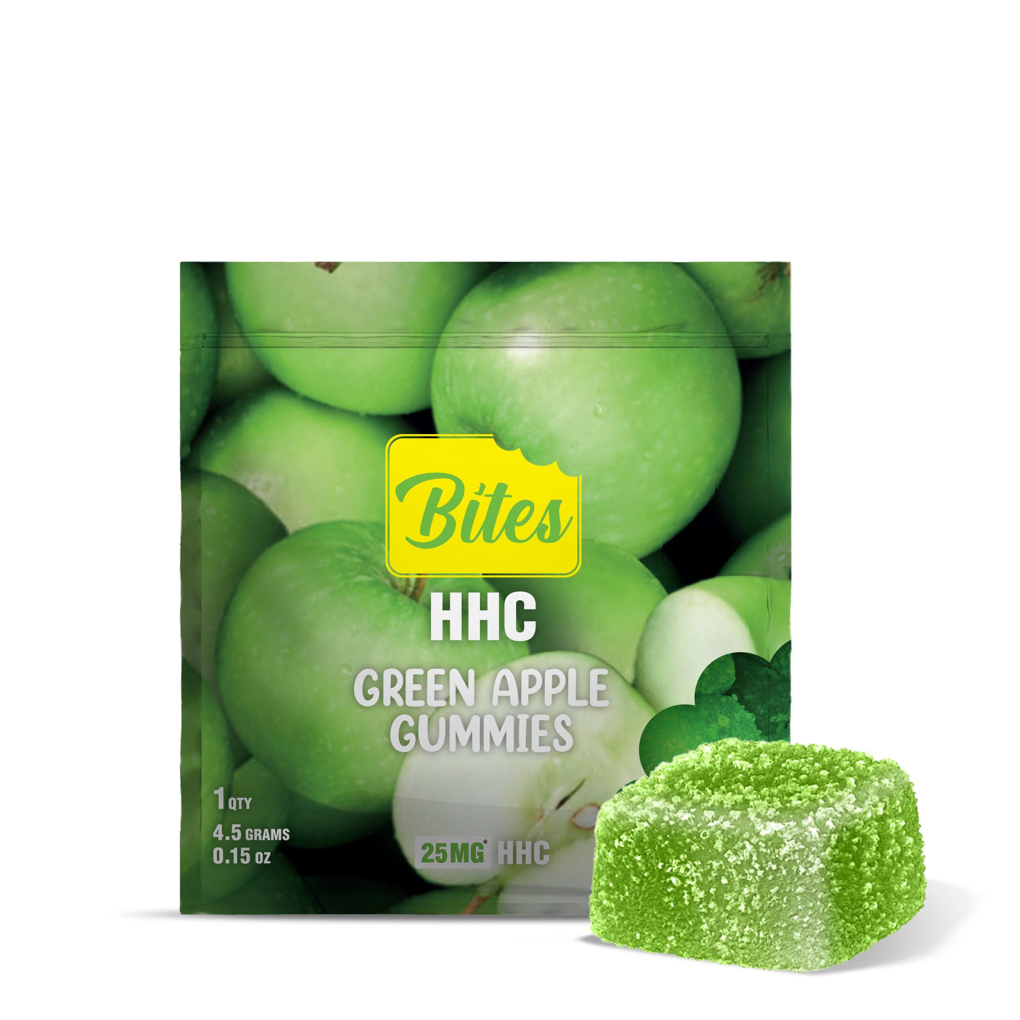 25mg HHC Gummy - Green Apple - Bites