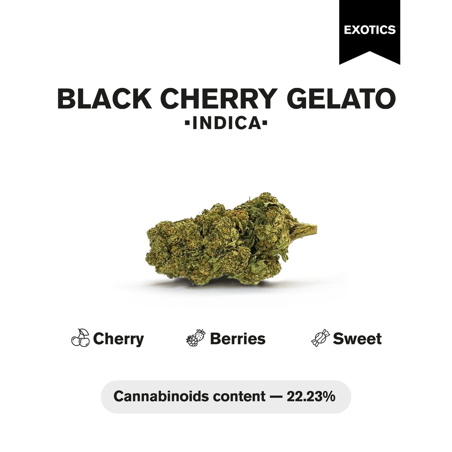 Black Cherry Gelato Flower - Indica - THCA