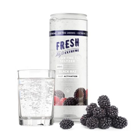 200mg Black Raz THCa Seltzer - Delta 9 Nano - Fresh